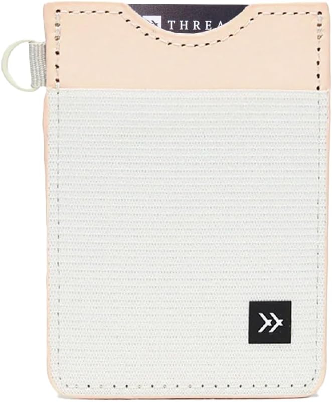 Thread Wallets Ultra Slim Minimalist Leather Card Holder Wallet (Off White)