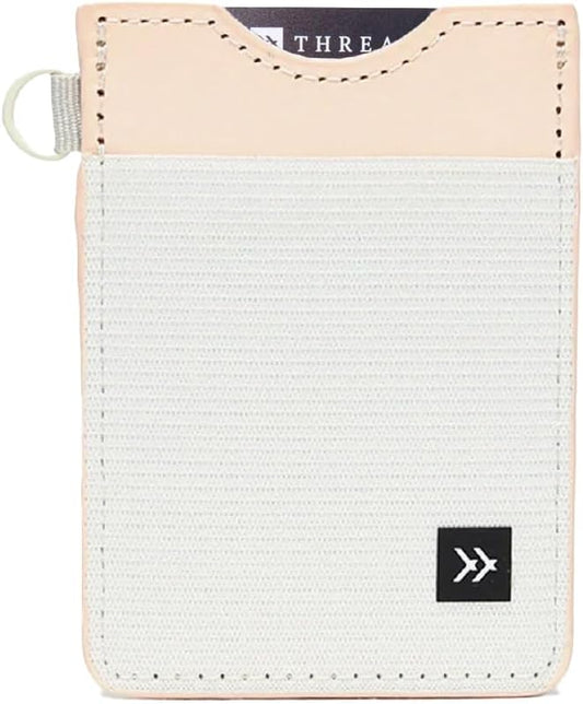 Thread Wallets Ultra Slim Minimalist Leather Card Holder Wallet (Off White)