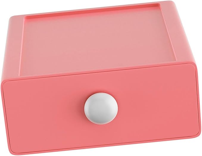 Desk Drawer Organizers, Multifunctional Large Capacity Desktop Storage Box Desk Storage Drawer For Home Office (Tangerine Red)
