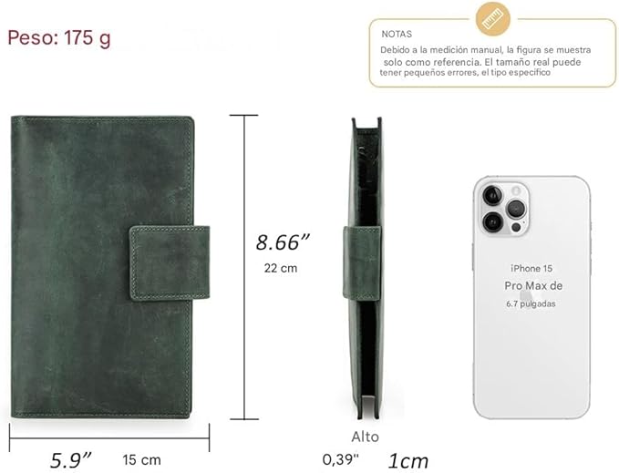 CONTACTS Full Grain Leather RFID Blocking Family Passport Holder for 4 Passport Wallet Compatible with Airtag Travel Passport Cover with 4 Passport Slot, 6 Card Slot (Green)