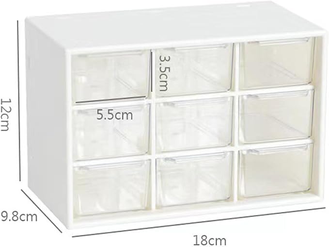 Clear Storage Drawers 9 Lattice Mini Cabinets Drawer Dustproof Multifunctional Organizer Desk School Box Easy To Clean For Jewelry Makeup Office School Home