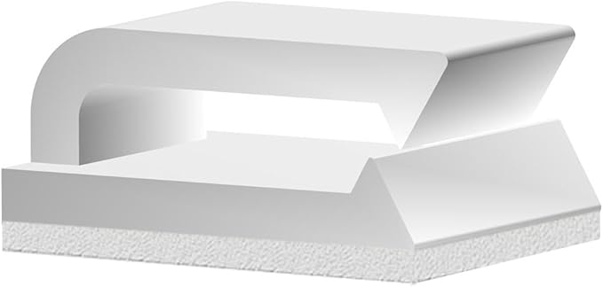 Coopache Ethernet Cable Clips Adhesive, Wire Clips Holder, Self Adhesive Wire Clips Management for Home and Office (100 Pieces) (White)