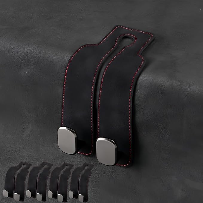 Car Purse Hooks, Universal Headrest Hooks for Bags, 4 Pack | Keeps bags off floors | Helps stop spills | Fits most headrests | For purses, groceries, backpacks