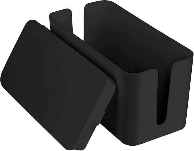 Mini Cable Management Cord Cover Wire Hider Box Concealer Organizer Protector System for Home Theater Entertainment Center Office School (Mini, Black)