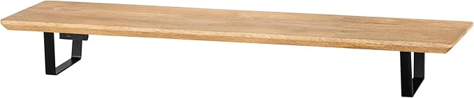 Anji Mountain Monitor Stand - Desktop Organizer & Laptop Riser, Ergonomic Monitor Riser, Space-Saving Monitor Stand for Desk, Durable Construction, Easy Assembly, Ideal for Home & Office,Natural