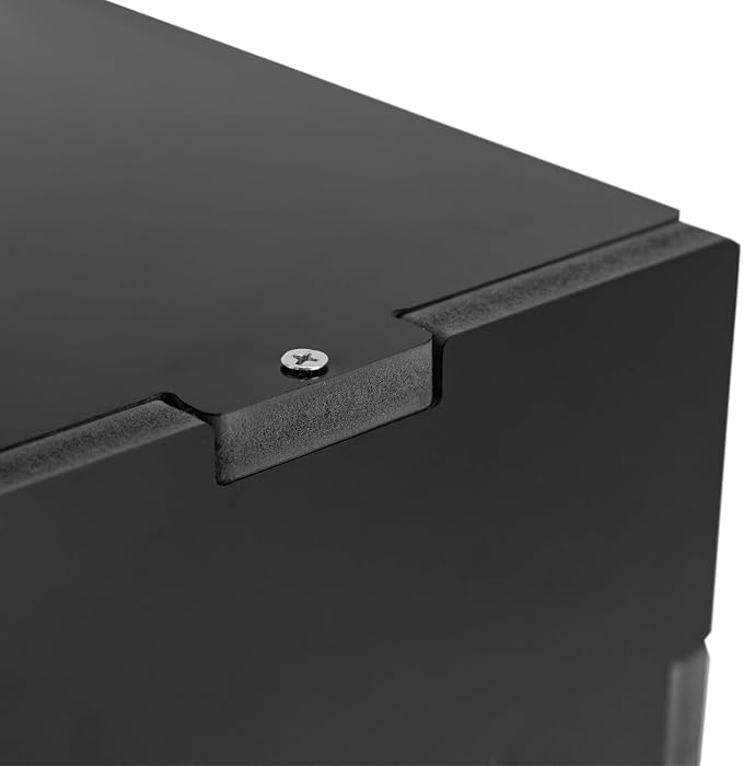 6-Tier File Organizer, 6 Slot Thick Board Desktop Mail Sorter w/Side Storage Cabinet, Adjustable Shelves File Sorter, Paper Organizer for Home School Office (Black, 6 Slot)