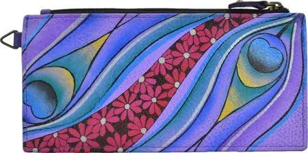 Anna by Anuschka Women's Hand Painted Genuine Leather Organizer Wallet | Hand Painted