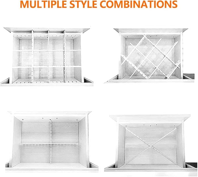 12Pcs Drawer Dividers, 17.72" x 3.55", Thick, DIY Organizer Separator, Large Adjustable Dresser Drawer Organizer for Clothes, Bedroom, Bathroom, Kitchen Cutlery, Desk, Office Storage