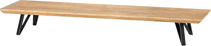 Anji Mountain Monitor Stand - Desktop Organizer & Laptop Riser, Ergonomic Monitor Riser, Space-Saving Monitor Stand for Desk, Durable Construction, Easy Assembly, Ideal for Home & Office,Natural