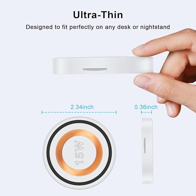 Magnetic Charger for Samsung Wireless Charger Fast Charging Pad Magsafe Wireless Charger Phone Charger Stand for Samsung S25 Ultra S25 Plus S25 S24 S23 S22 S21 S20,iPhone 17Pro Max 16 Plus 15 14 13 12