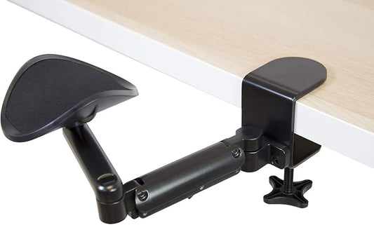 Mount-It! Adjustable Arm Rest for Desk, Ergonomic Elbow & Forearm Support, Height Adjustable Full Motion Rotating Desk Arm with Clamp-On Base for Computer & Keyboard Use, Steel Construction (MI-7145)