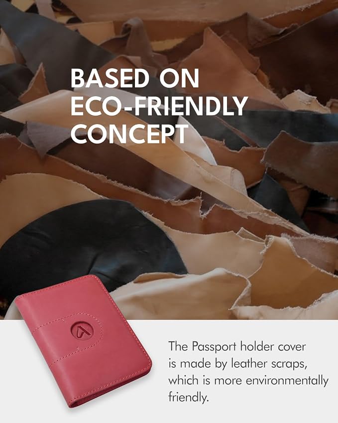 ALLIVE Passport Holder for Travel, Genuine Leather Passport Holder with AirTag Slot for Women and Men, Passport Cover Wallet Travel Must Haves Airport Essentials,Travel Gifts, Pink
