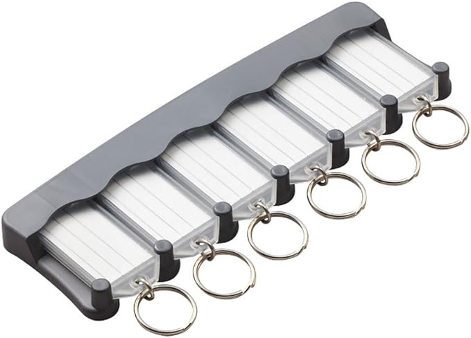 Lucky Line Key Tag Rack, Pack of 6, Clear (60562)