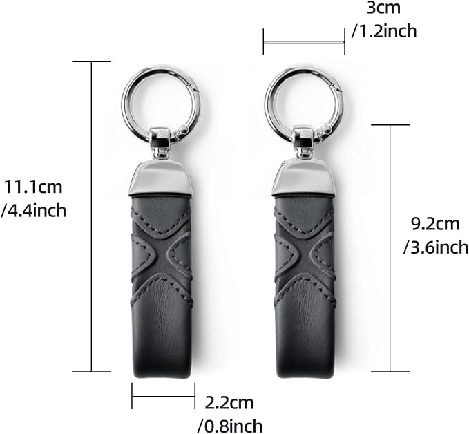 BETTERHUMZ Leather Suede Car Keychain,Key Chain Clip for Alcantara, Anti-Lost D-Ring for Men and Women Car Accessories
