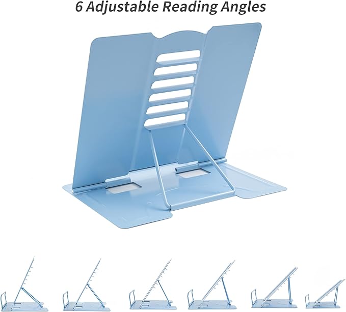 Metal Book Stand Adjustable Book Holder for Reading