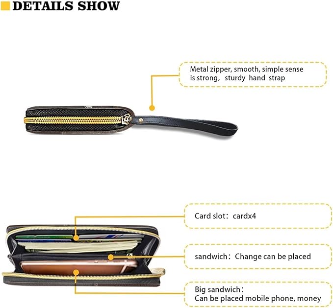 Bulopur Custom Wallet with Name for Women Cute Cat RFID Wristlet Wallets Zip Around Cash Slim Compact Clutch Long Credit Card Holder PU Leather Handbags Gifts for Cat Owner
