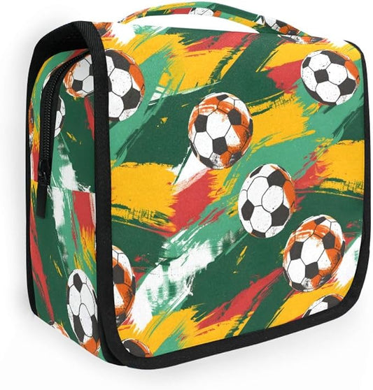 senya Hanging Travel Toiletry Bag Football 1 Kit Makeup Case Cosmetics Organizer for Men Women