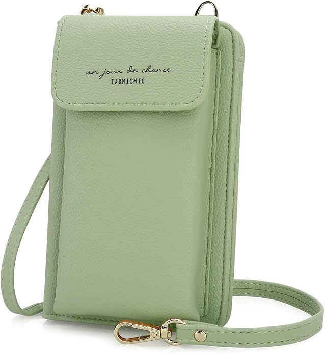 DOB SECHS Leather Passport Wallet Crossbody Phone Bag, RFID Blocking Passport Holder Credit Cards Case for Women