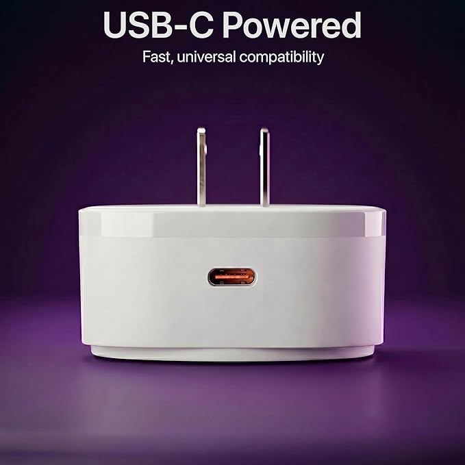 Wall Outlet Wireless Charger, Qi2 15W MagSafe-Compatible Magnetic Phone Charger with USB-C Port, Plug-in Cordless Design for Kitchen & Nightstand, iPhone 17/16/15/14/13/12, White,Pack of 2