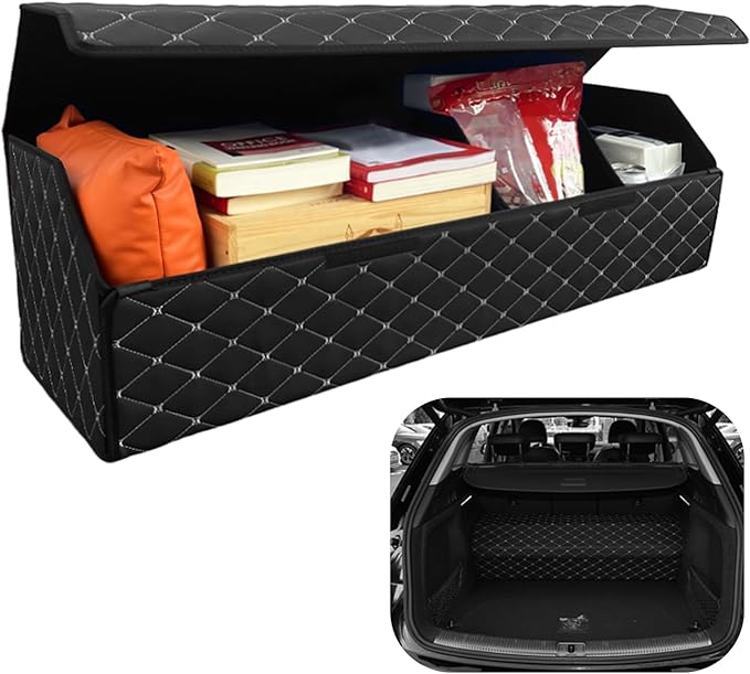 Car Trunk Organizer for Genesis GV70 - Custom Fit,Large Space Outdoor Trunk Organizer with Leather,4-Layer Cover,All-Season Use For Genesis GV70 2022-2025