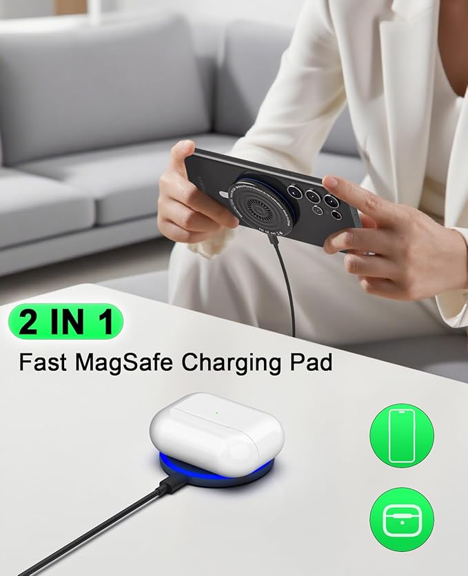 Wireless Charger 2Pack 6FT 15W Samsung Magnetic Wireless Charger Fast Charging Pad for Samsung Galaxy S26 S25 Ultra/S24 FE/S23 Ultra/S22/S21/Z Google Pixel 9 8a 7a 8 7 Pro | Strong Magnet Technology