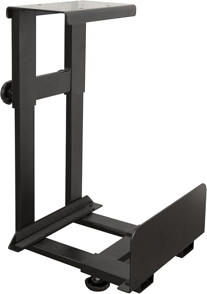 Stand Up Desk Store Adjustable CPU Desktop Computer Tower Holder Under Desk Mount