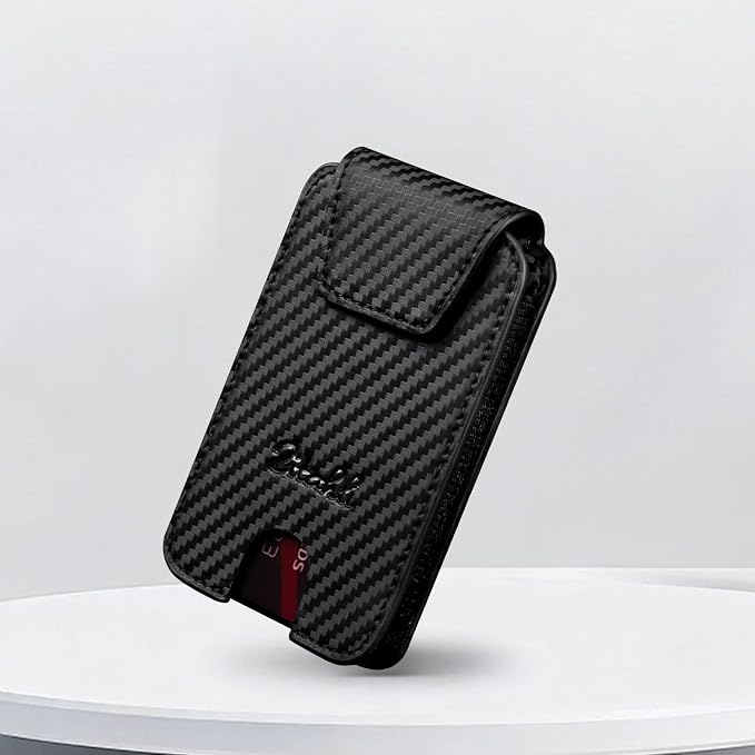 Zitahli Slim Wallet for Men Front Pocket – Thin Minimalist Credit Card Holder with Magnetic Closure & Elastic Cash Strap, RFID Blocking Wallet Holds up to 10 Cards & 15 Bills
