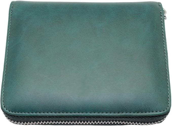 boshiho RFID Blocking 24 Slot Credit Card Holder Wallet Real Leather Multi Card Organizer Wallet with Zipper