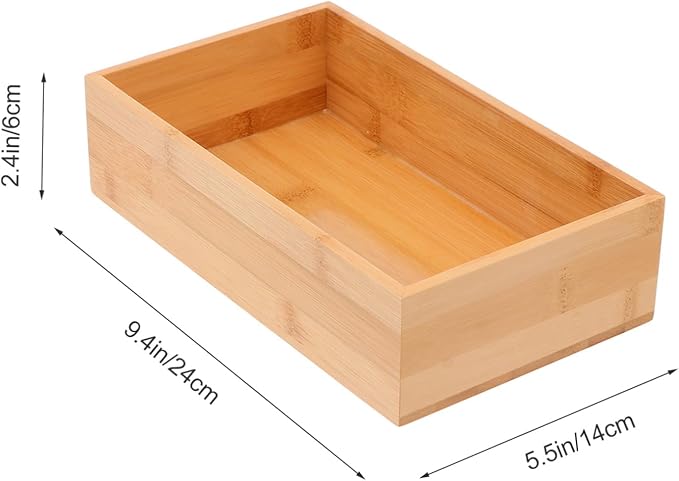 Ciieeo Natural Desktop Storage Box for Home Organization with Capacity Simple Design Decorative Bin for Living and Office Wood Material Safe for Family Use