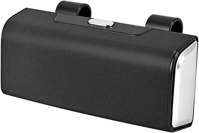 Car Sunglasses Holder for Sun Visor, Button Leather Eyeglass Hanger and Interior Storage Box