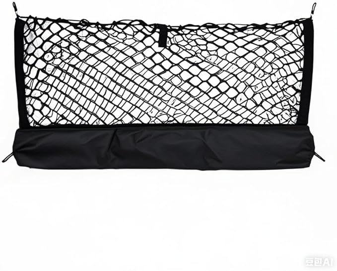 Envelope Style Cargo Net 51"x17.7", Universal Automotive Truck Bed Cargo Net with Storage Bag - Heavy Duty Carabiners - Upgraded 4.5mm Bungee