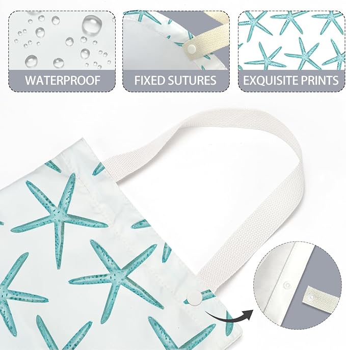 Car Trash Bag Car Garbage Bag Hanging Cars Trash Can, Waterproof Cars Back Seat Organizer for Vehicle Travelling Campingg Ocean Starfish Sailboat Anchor Decor
