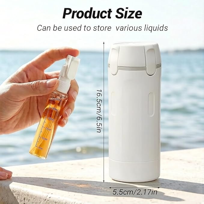 4 in 1 Travel Dispenser, Leak-Proof Travel Container, Portable Travel Showering Set, Capable of Holding Shampoo, Lotion, Hair Conditioner and Cream ((Color: White))