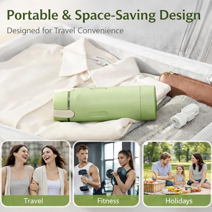 4-in-1 Travel Bottles for Toiletries, Travel Pump Bottle，Leak-Proof Shampoo Conditioner Lotion Dispenser with Pump, Compact No-Spill Toiletry Containers for Travel & Business Trips (Green)
