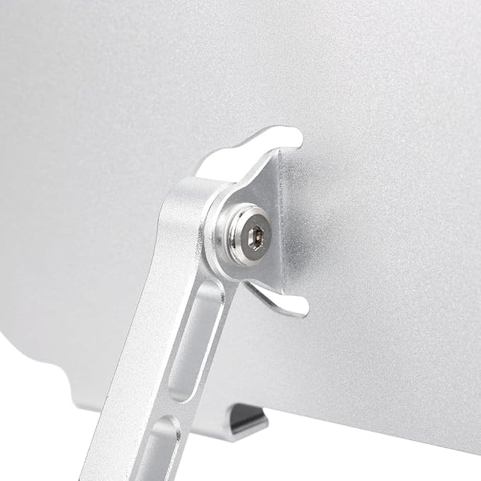 UPERFECT Adjustable Laptop Stand with 360° Rotating Base, Heavy Duty Aluminum Ergonomic Computer Riser for Desk, Foldable Portable Monitor & Laptop Stand Compatible with 7-22 Inch Devices, Silver