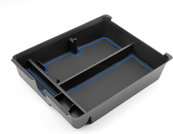 CDEFG 2023 2024 2025 Pilot Center Console Organizer Tray for 2023-2025 Honda Pilot Touring Sport EX-L Elite TrailSport LX Middle Console Storage Box 2024-2026 Ridgeline/ 2024-2026 Passport (Blue)