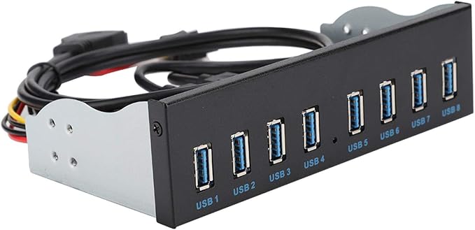 USB3.0 8-Port Optical Drive Front Panel,19Pin 8-Port Hub Optical Drive Expansion Pc Computer Front Panel Adapter,5.25 Inch Optical Drive Box Provided of