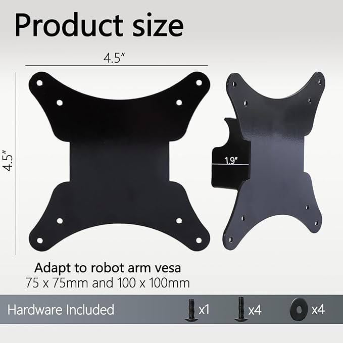 34M2C8600 VESA Mount Adapter Compatible with Philips 34" Evnia Gaming Monito (Fits 34M2C8600, 34M2C86, 34M2C6500) ??75x75 to 100x100 Wall Mount Bracket