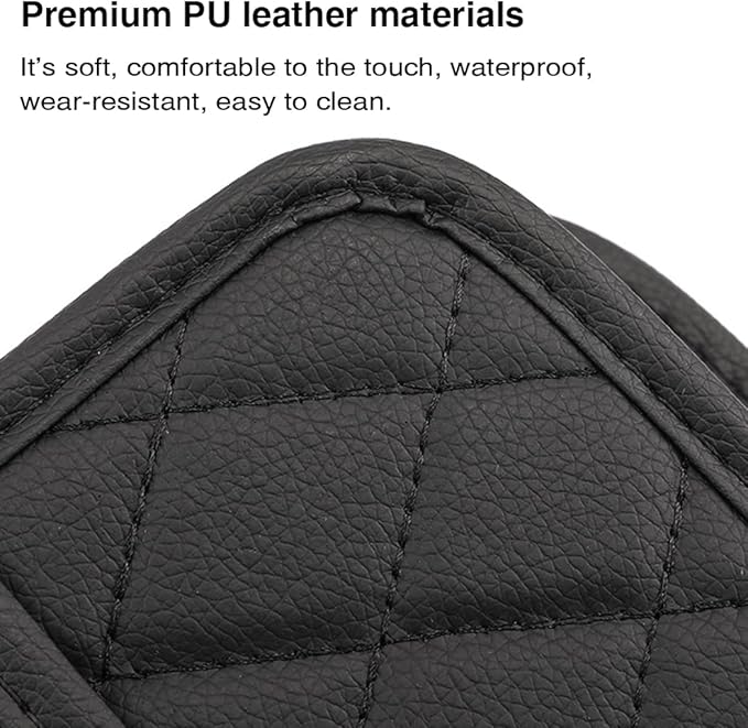 Car Back Seat Organizer, Hanging PU Leather Car Storage Bag, Compatible with Most Vehicles Interior Accessories Organizer (Black(1Pack))