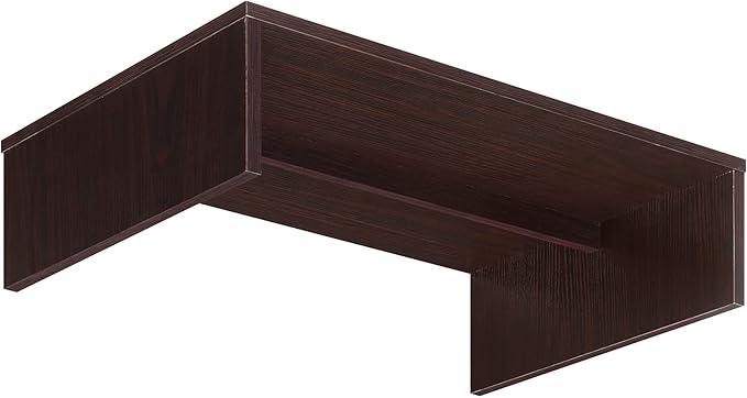 Pemberly Row Small TV/Monitor Riser, 6.25" H x 15.75" W x 23.75" D, Wood Construction, Espresso Finish, Easy Assembly, Compact Size, Ideal for TV Stand or Desk