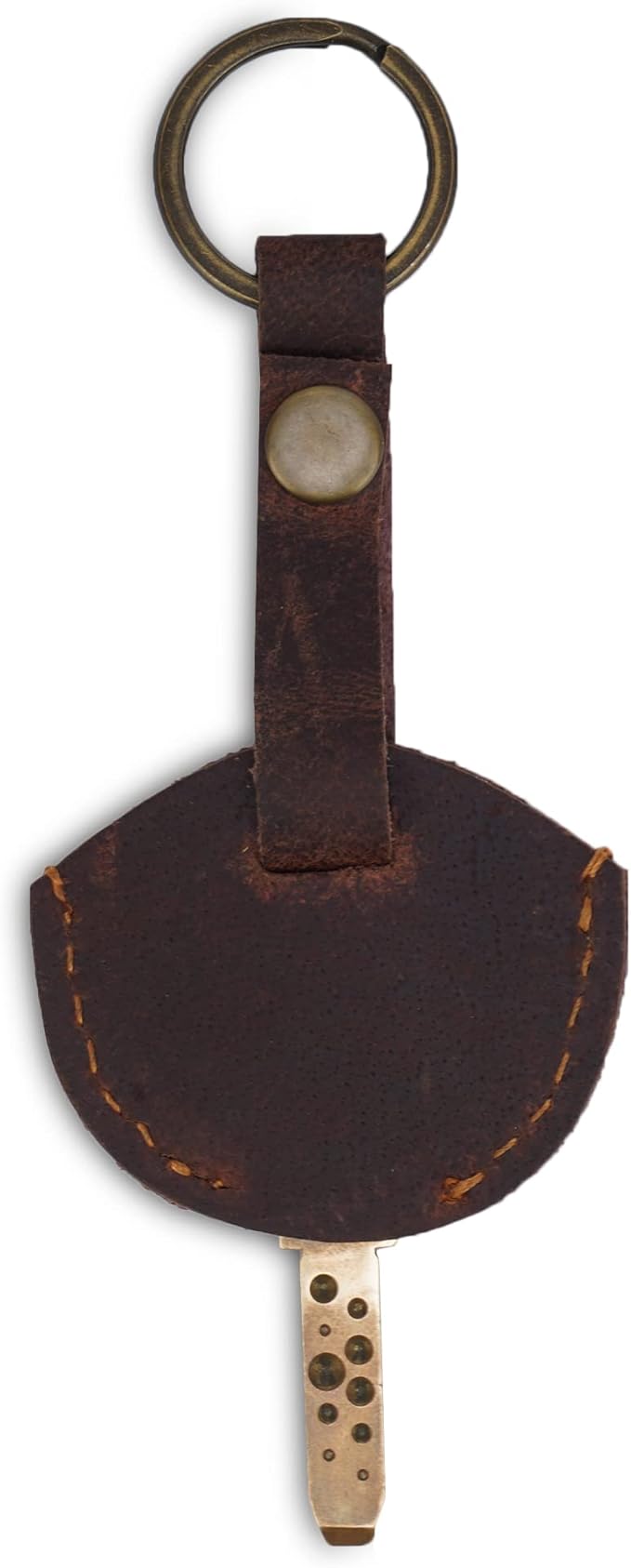 Handmade Leather Keyholder, Keychain, Keyring, Vintage Brown Key Sleeve, Stylish Key Ring Holder, Elegant Leather Key Cover, Durable Key Accessories, Handcrafted LeatherKey Case