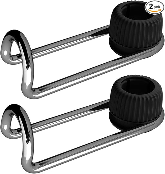 2 PCS Headrest Hooks for Car, 10KG Ultra High Load Bearing Alloy Concealable Swivel Buckle Design Headrest Pole Hook, Seat Headrest Storage Accessory, SayGoodbye to The Messy Space！ (Black)
