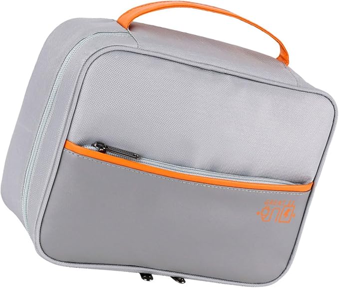 Cable Organizer Box Desk Cord Management Holder with PU Leather Portable Storage Container for Chargers Electronics Accessories