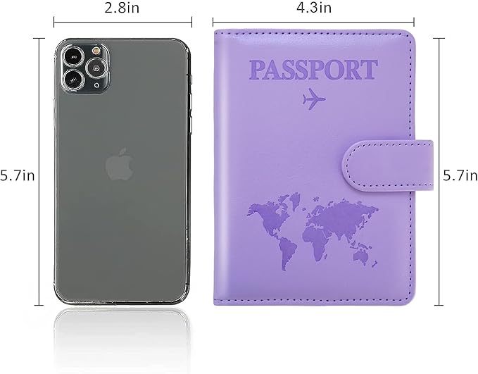 Passport Holder for Travel Women and Men RFID Passport Holder with Card Slots Holder Passport Case Passport cover Passport Wallet Travel Essentials and Accessories