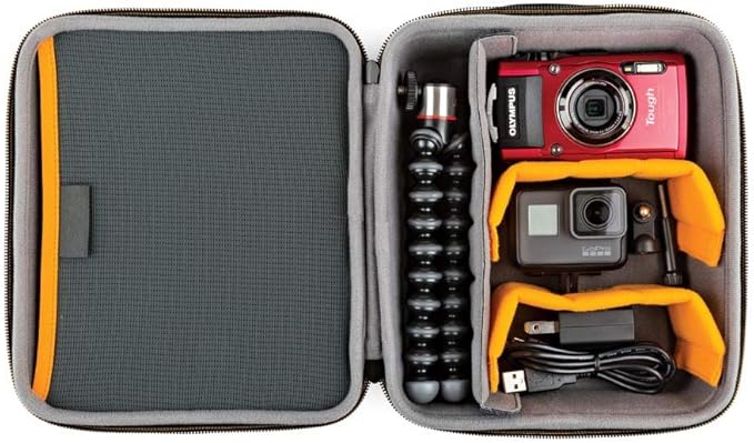 Lowepro Hardside CS 80 Case for Small Drone, Mirrorless Cameras, Larger Over-Ear Headphones, 22 x 10.2 x 24.5 cm, Black