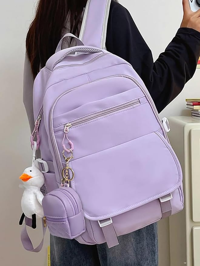 AIBFRID 4Pcs Mini Backpack Keychain,Cute Cosmetic Bag for Women for Grandkids,PU Leather Makeup Bag Key Pocket Lipstick Bag Birthday Gifts for 4 5 6 7 8 9 10 11 12 Year Old Girls