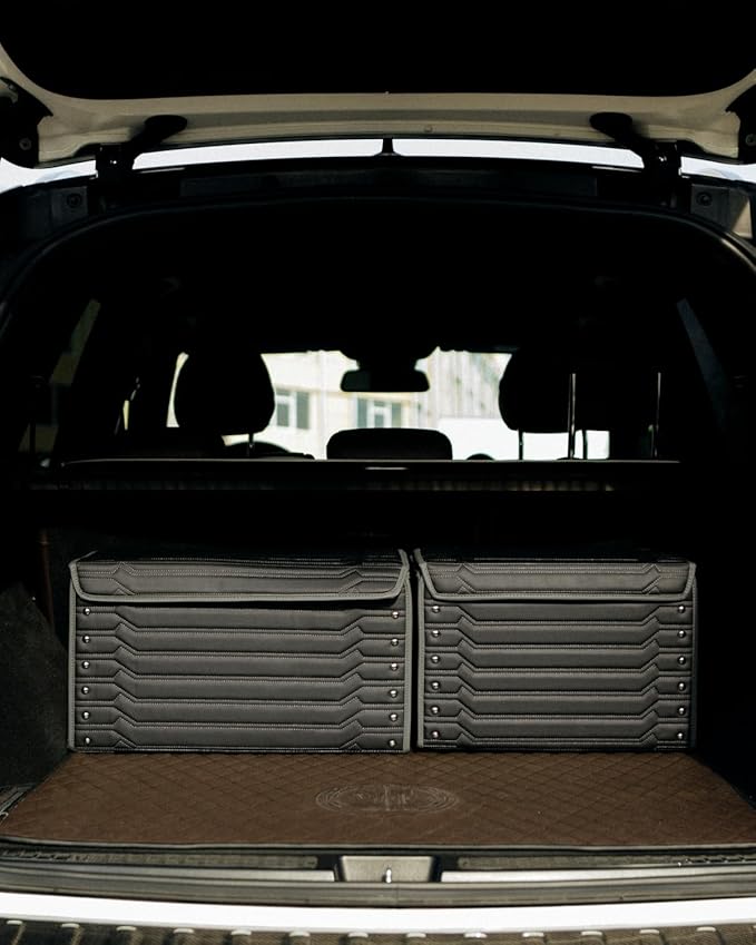 Owleys Trunk Organizer for Toyota Tacoma Gifts for Men – Premium Truck Accessories Organizer for 2000–2025 Models – Car Storage Box for Back Seat, Bed & Console – Highway 17+21
