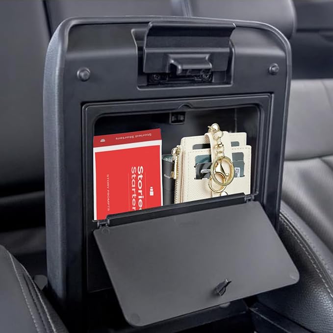 2PCS Center Console Organizer for 2025 2026 Toyota 4Runner 6th Gen Accessories Interior Insert Armrest Storage Tray and Hidden Storage Box