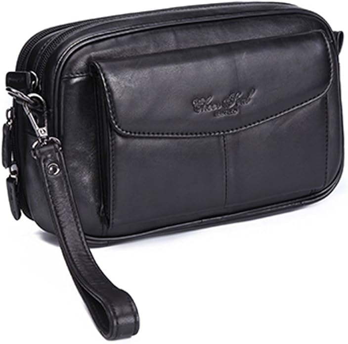 Hebetag Leather Clutch Purse Wallet for Men Organizer Holder Wrist Bag | Organizer, Holder