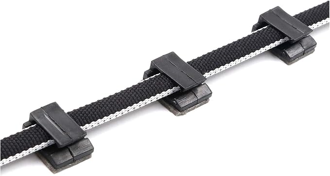 Mini Cable Clips 3M Adhesive, Multipurpose Cord and Wire Organizer for Cable Management Mini (12mm x 9.5mm) - 100 Pack Bundled with 10 Bonus Reusable Cable Ties (Black)